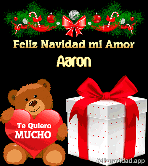 GIF Feliz Navidad mi Amor Aaron