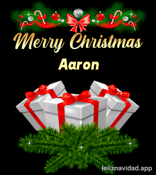 GIF Merry Christmas Aaron
