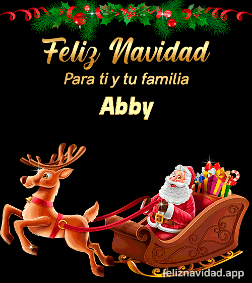 GIF Feliz Navidad para ti y tu familia Abby