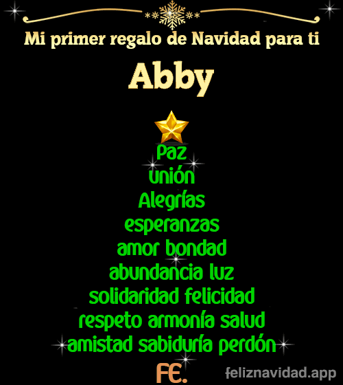 GIF Mi primer regalo de navidad para ti Abby