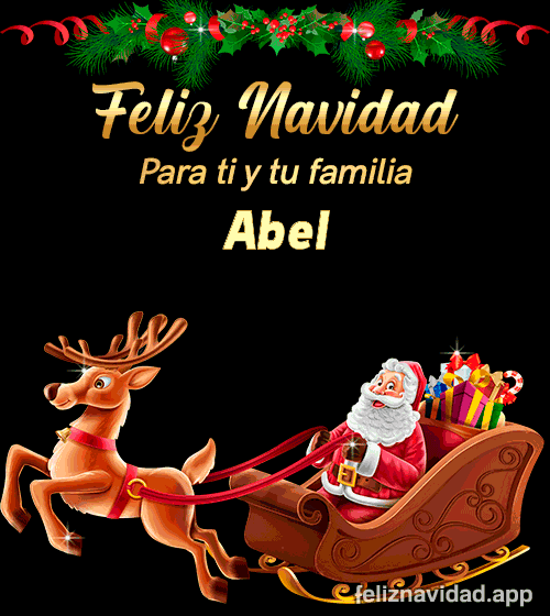 GIF Feliz Navidad para ti y tu familia Abel