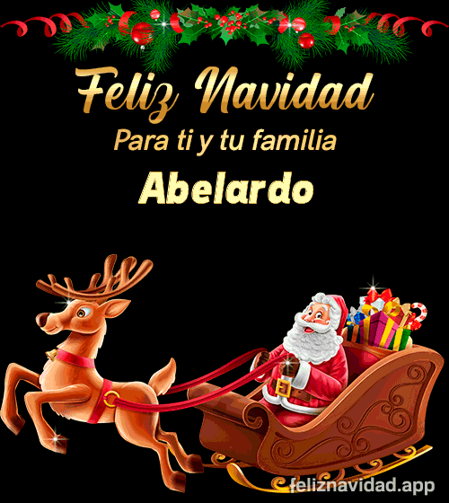 GIF Feliz Navidad para ti y tu familia Abelardo