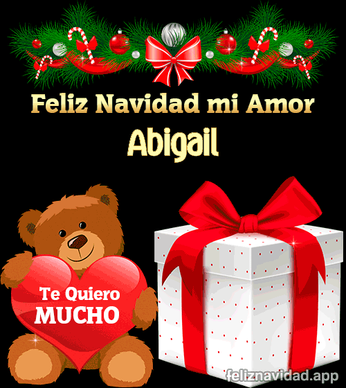 GIF Feliz Navidad mi Amor Abigail
