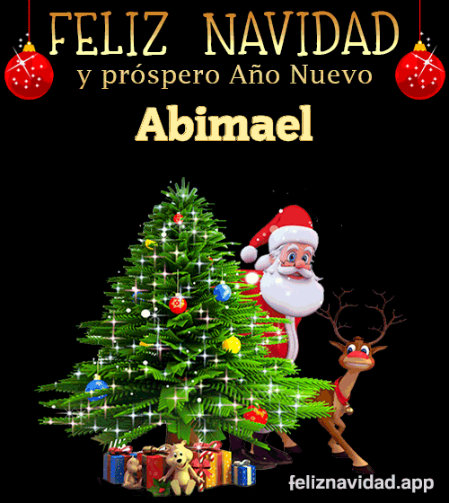 GIF Feliz Navidad y Próspero Año Nuevo 2024 Abimael
