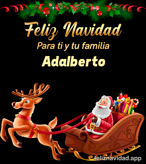 GIF Feliz Navidad para ti y tu familia Adalberto
