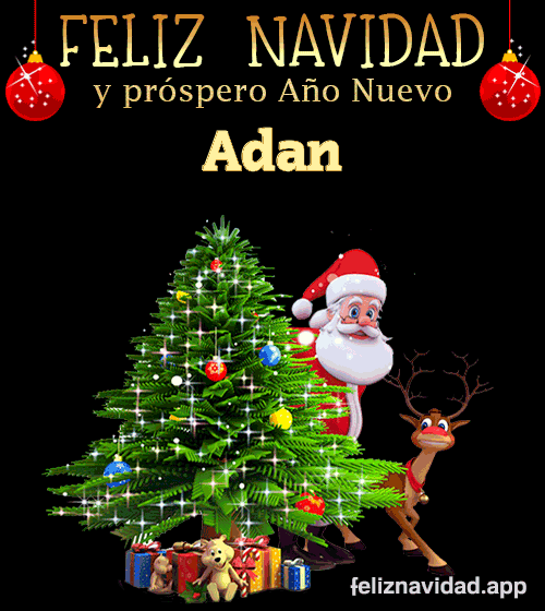 GIF Feliz Navidad y Próspero Año Nuevo 2024 Adan