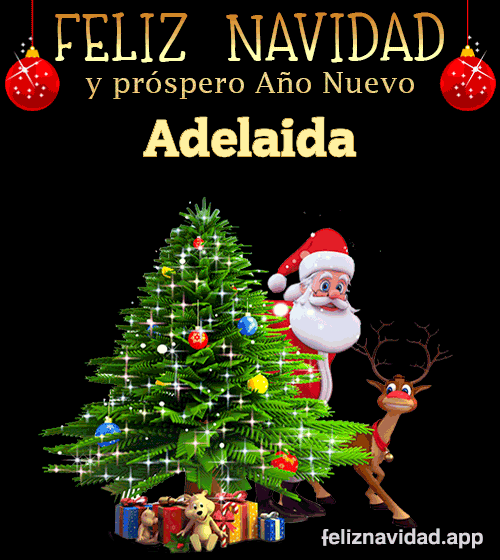 GIF Feliz Navidad y Próspero Año Nuevo 2024 Adelaida