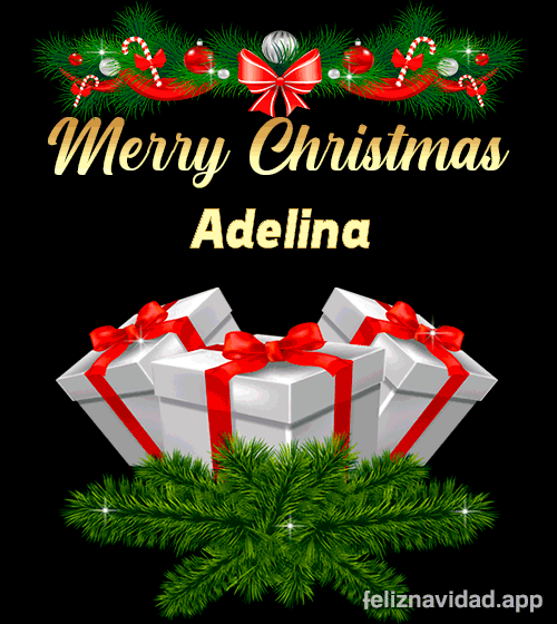 GIF Merry Christmas Adelina