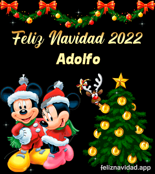 GIF Feliz Navidad 2022 Adolfo