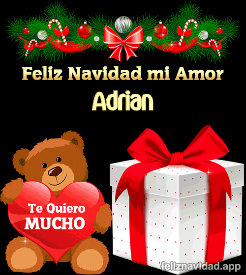 GIF Feliz Navidad mi Amor Adrian