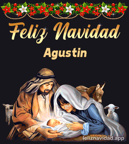 GIF Feliz Navidad Agustin