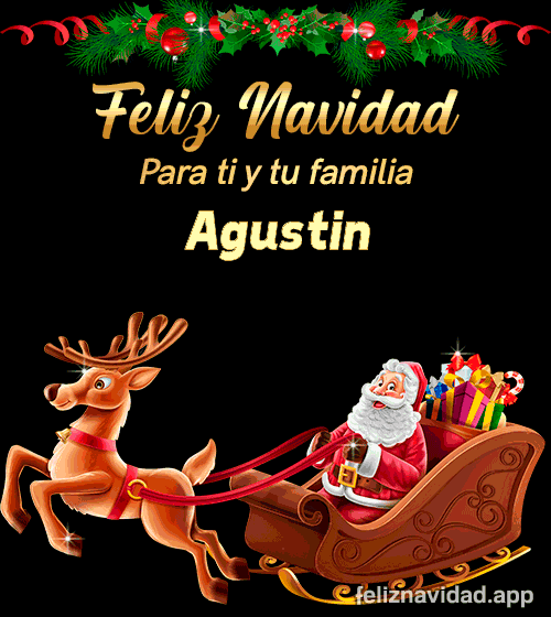 GIF Feliz Navidad para ti y tu familia Agustin
