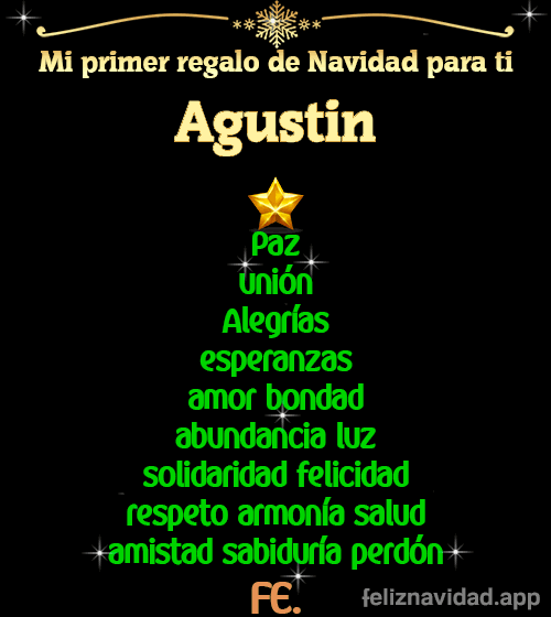 GIF Mi primer regalo de navidad para ti Agustin
