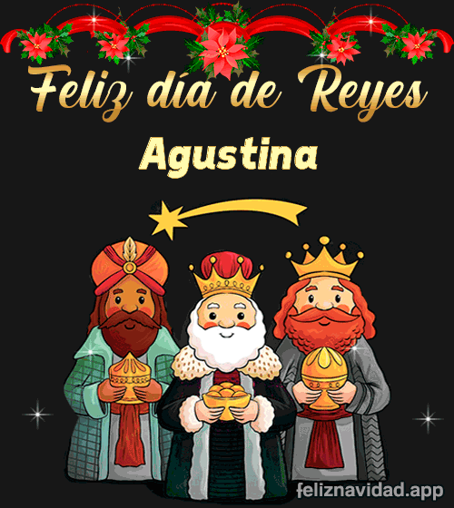 GIF Feliz día de Reyes Agustina