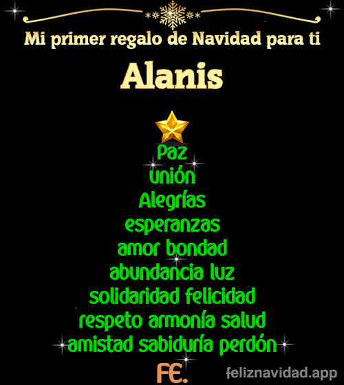 GIF Mi primer regalo de navidad para ti Alanis