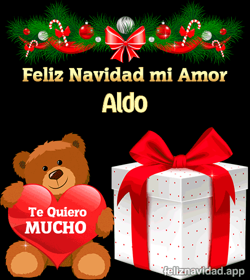 GIF Feliz Navidad mi Amor Aldo