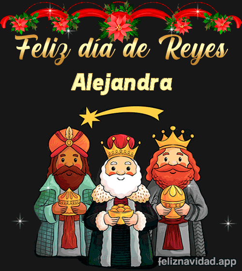 GIF Feliz día de Reyes Alejandra