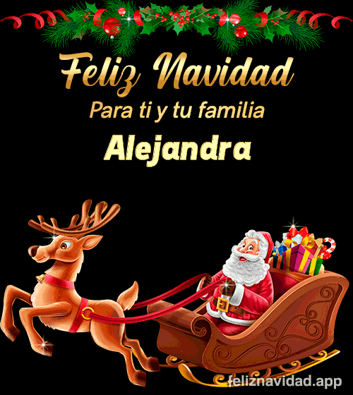 GIF Feliz Navidad para ti y tu familia Alejandra