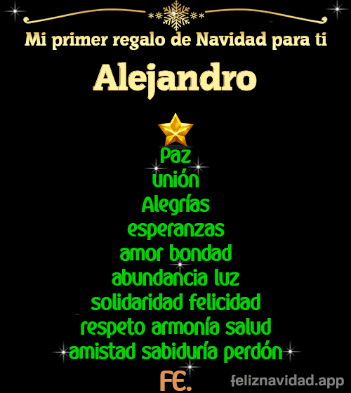 GIF Mi primer regalo de navidad para ti Alejandro
