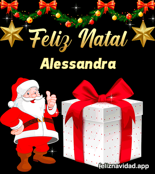 GIF Feliz Natal Alessandra