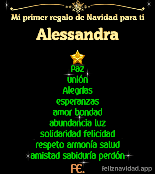 GIF Mi primer regalo de navidad para ti Alessandra
