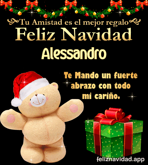 GIF Tu amistad es el mejor regalo Feliz Navidad Alessandro