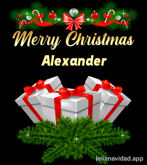 GIF Merry Christmas Alexander