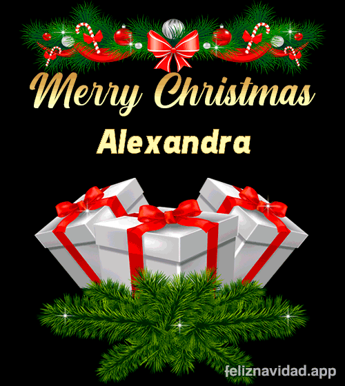 GIF Merry Christmas Alexandra