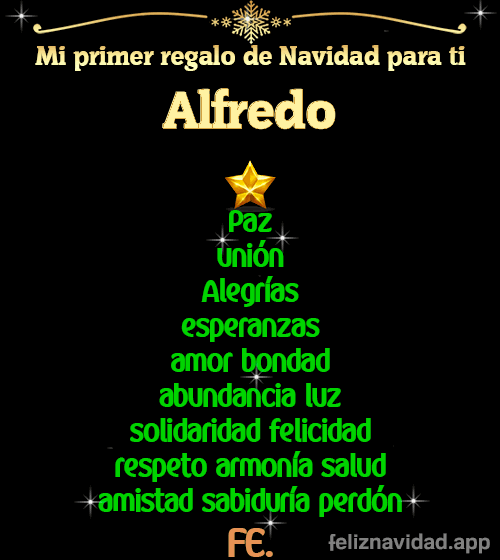 GIF Mi primer regalo de navidad para ti Alfredo