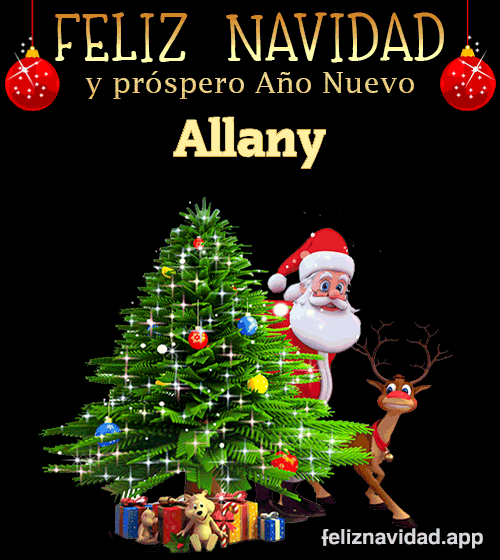 GIF Feliz Navidad y Próspero Año Nuevo 2024 Allany