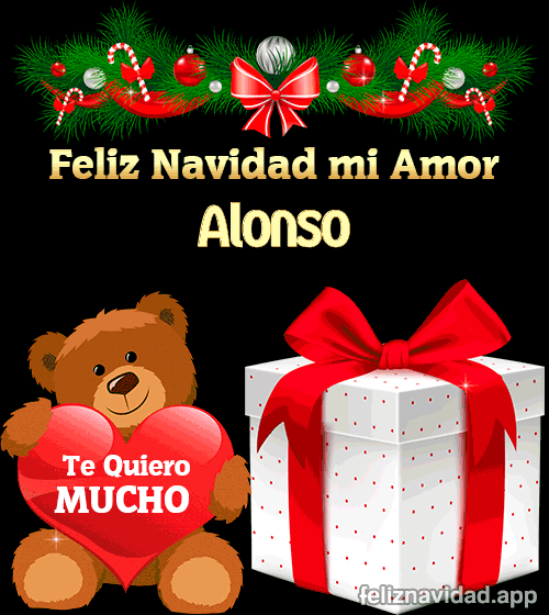 GIF Feliz Navidad mi Amor Alonso