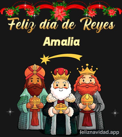 GIF Feliz día de Reyes Amalia