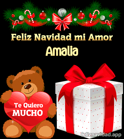 GIF Feliz Navidad mi Amor Amalia