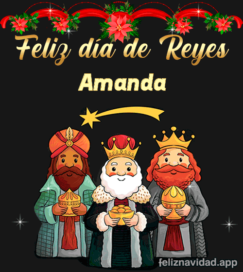 GIF Feliz día de Reyes Amanda