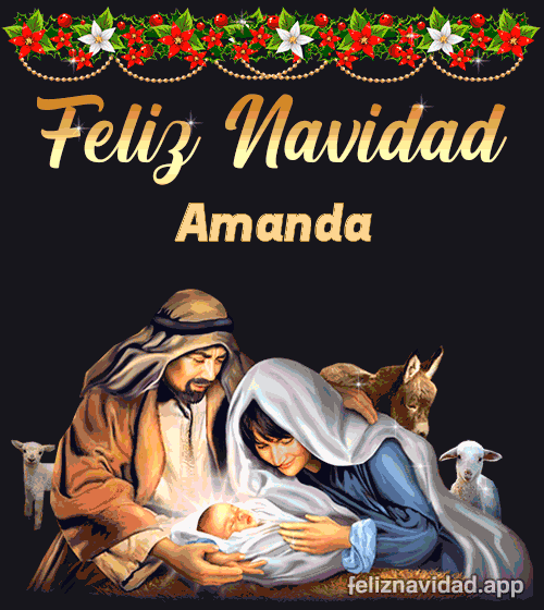 GIF Feliz Navidad Amanda