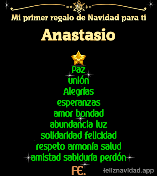 GIF Mi primer regalo de navidad para ti Anastasio