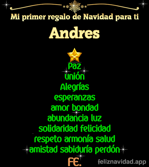 GIF Mi primer regalo de navidad para ti Andres