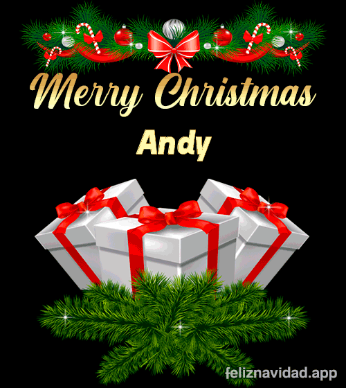 GIF Merry Christmas Andy