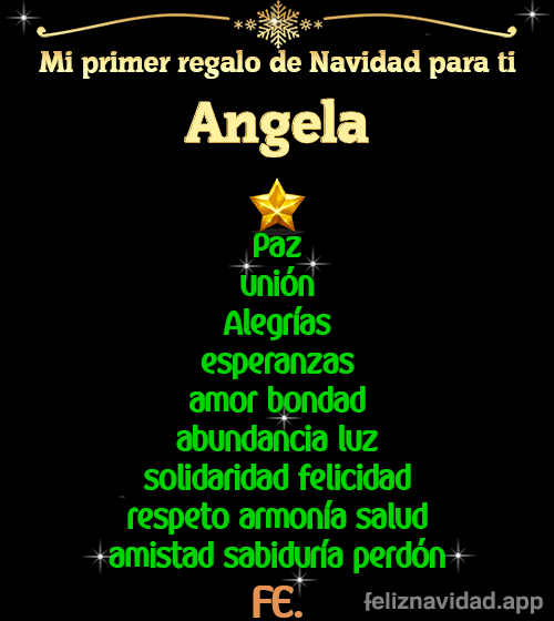 GIF Mi primer regalo de navidad para ti Angela