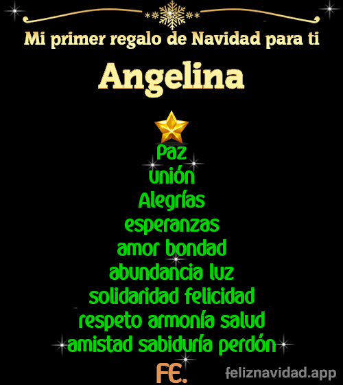GIF Mi primer regalo de navidad para ti Angelina