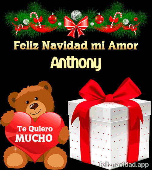 GIF Feliz Navidad mi Amor Anthony