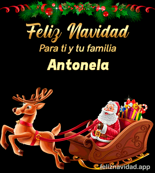 GIF Feliz Navidad para ti y tu familia Antonela