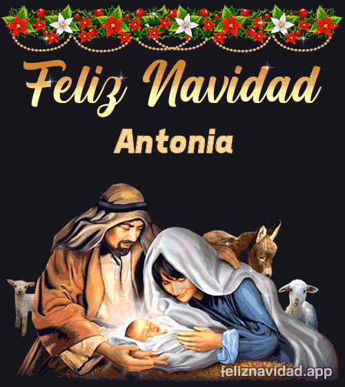 GIF Feliz Navidad Antonia