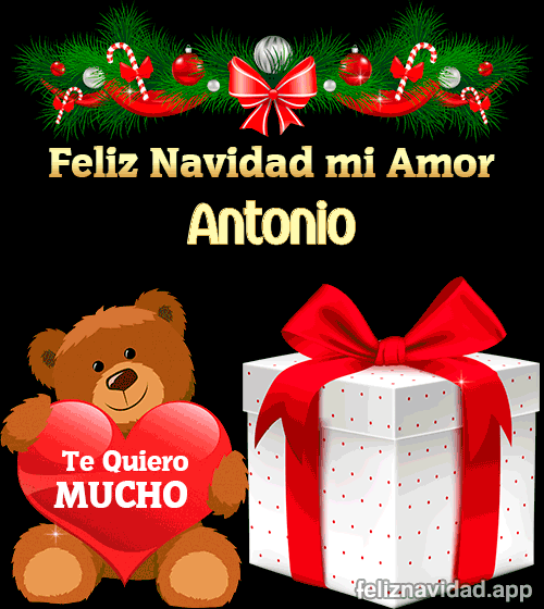 GIF Feliz Navidad mi Amor Antonio