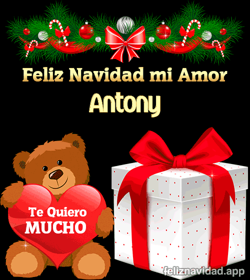 GIF Feliz Navidad mi Amor Antony