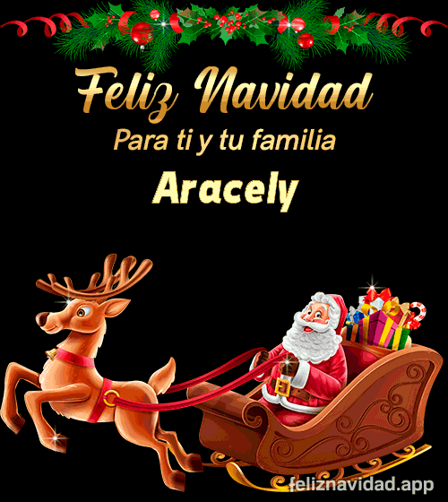 GIF Feliz Navidad para ti y tu familia Aracely