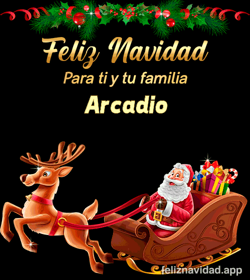 GIF Feliz Navidad para ti y tu familia Arcadio