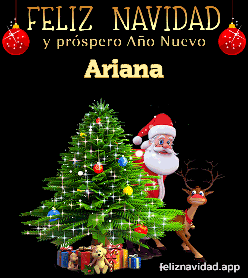 GIF Feliz Navidad y Próspero Año Nuevo 2023 Ariana