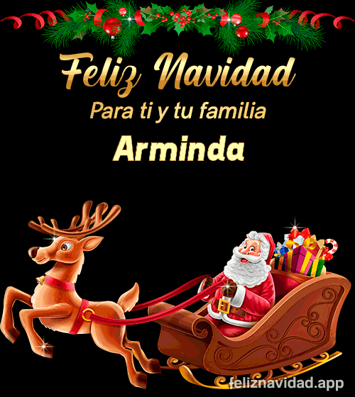 GIF Feliz Navidad para ti y tu familia Arminda