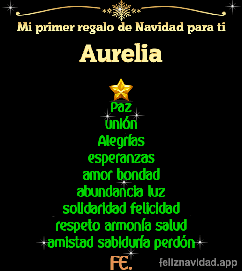 GIF Mi primer regalo de navidad para ti Aurelia